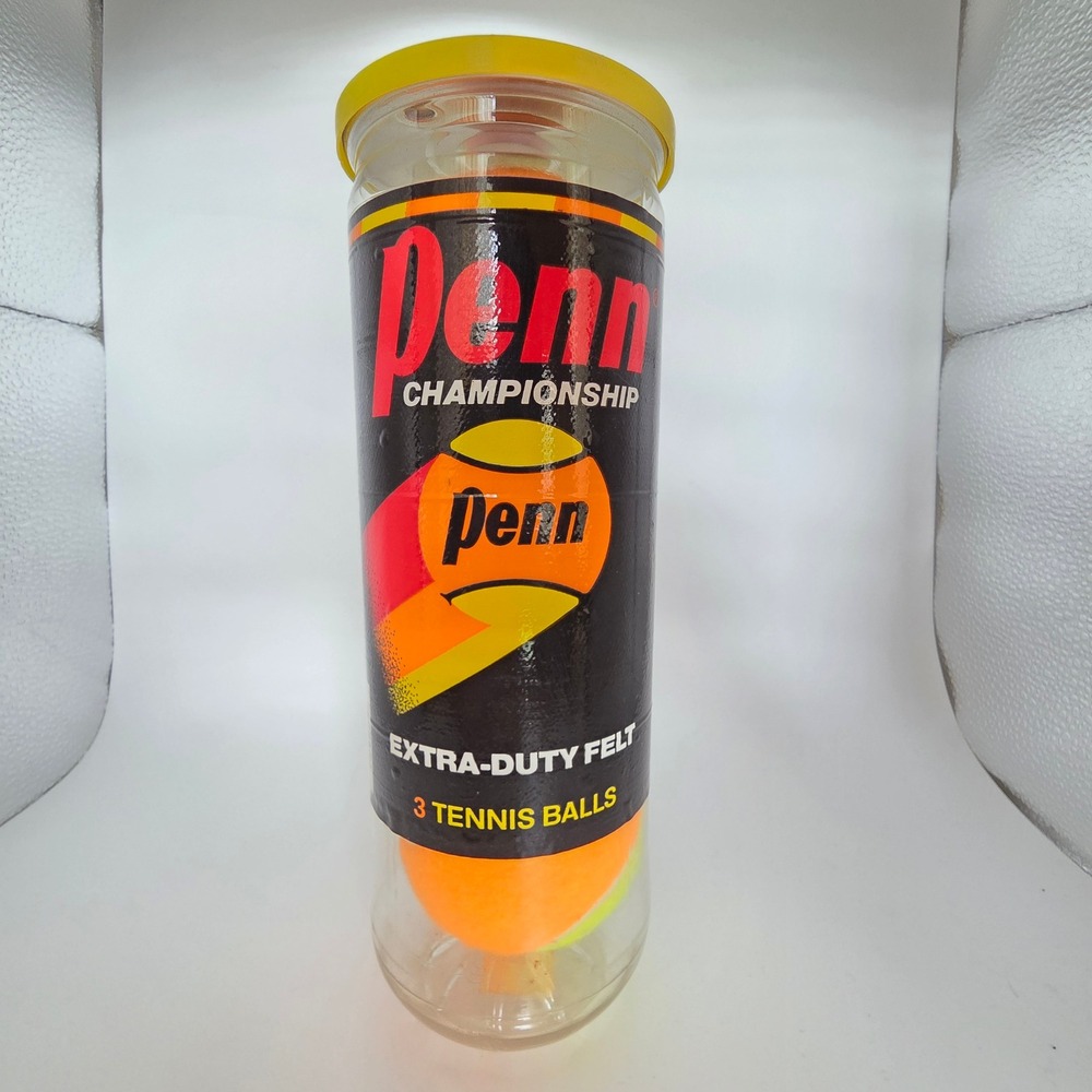 Vintage Penn Championship Extra Duty Tennis Balls Sealed New Deadstock Can 90s